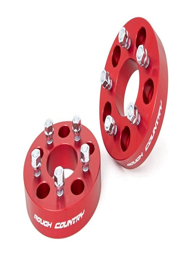 Rough Country 1.5" Wheel Adapters for 2007-2018 Jeep Wrangler JK Pair - 1100RED - Image 1